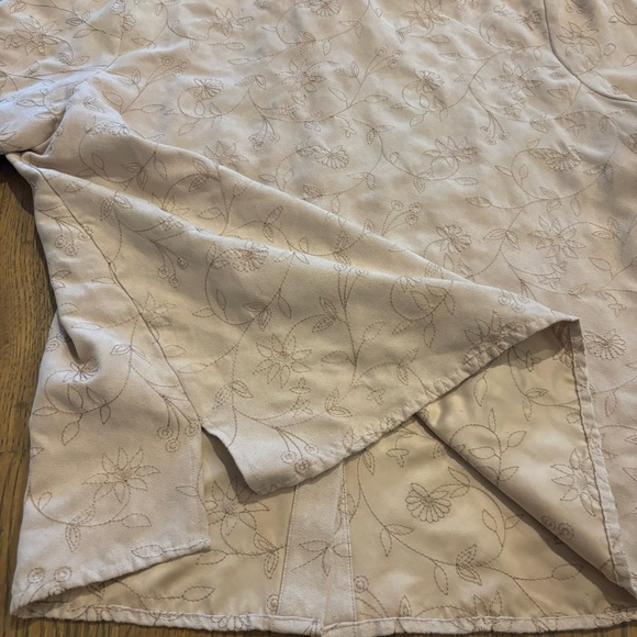 Western Boho Embroidered Tan Suede Button Up - Picture 8 of 8